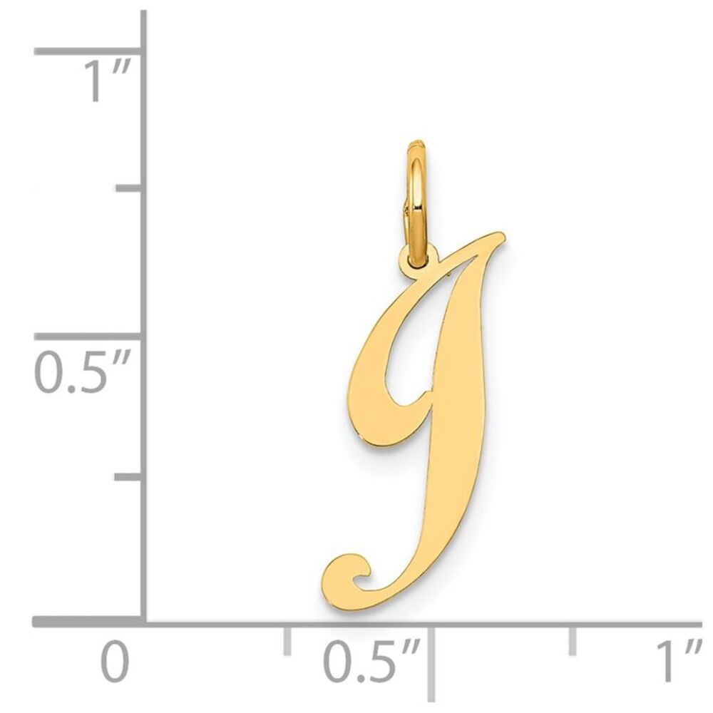 Kazi Luxury 14k Yellow Gold Small Fancy Script Le… - image 4